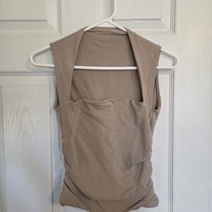 Tan Sleeveless Top